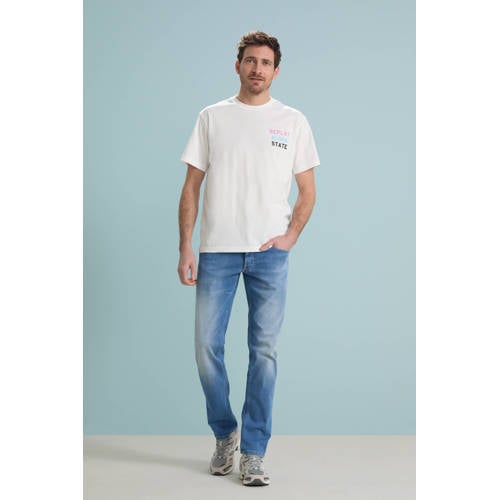 REPLAY T-shirt wit afbeelding