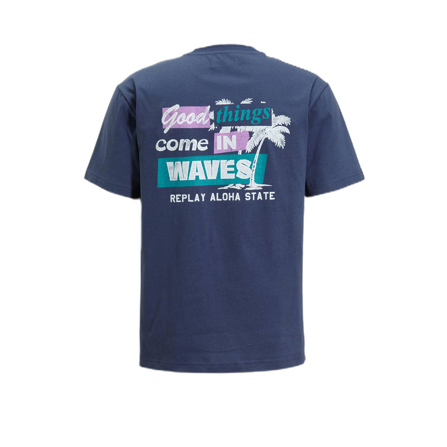 REPLAY T-shirt blauw