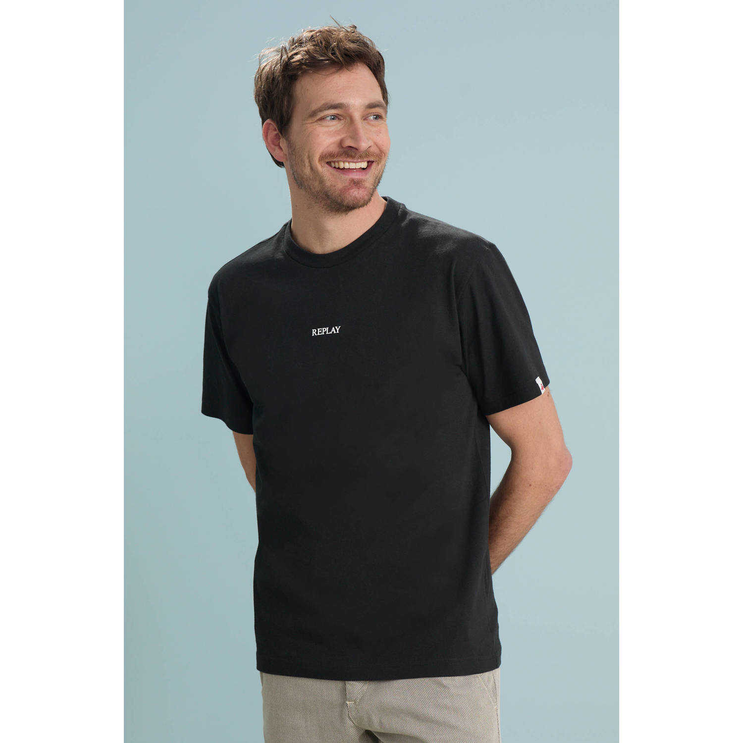 REPLAY T-shirt zwart