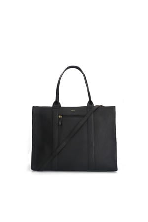 leren shopper zwart