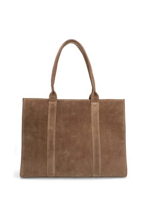 suede shopper taupe