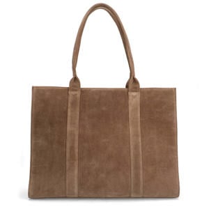 suede shopper taupe