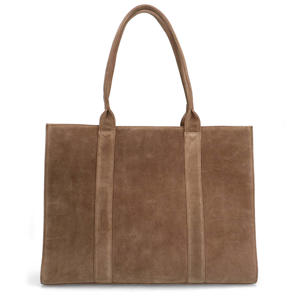 suede shopper taupe