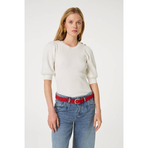 Fabienne Chapot suède riem Cut it Out Heart rood afbeelding