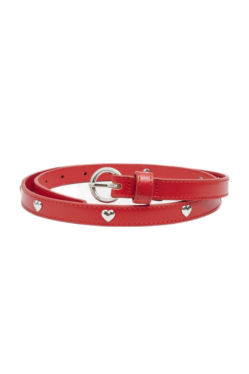 Fabienne Chapot leren riem Bold Love Small rood