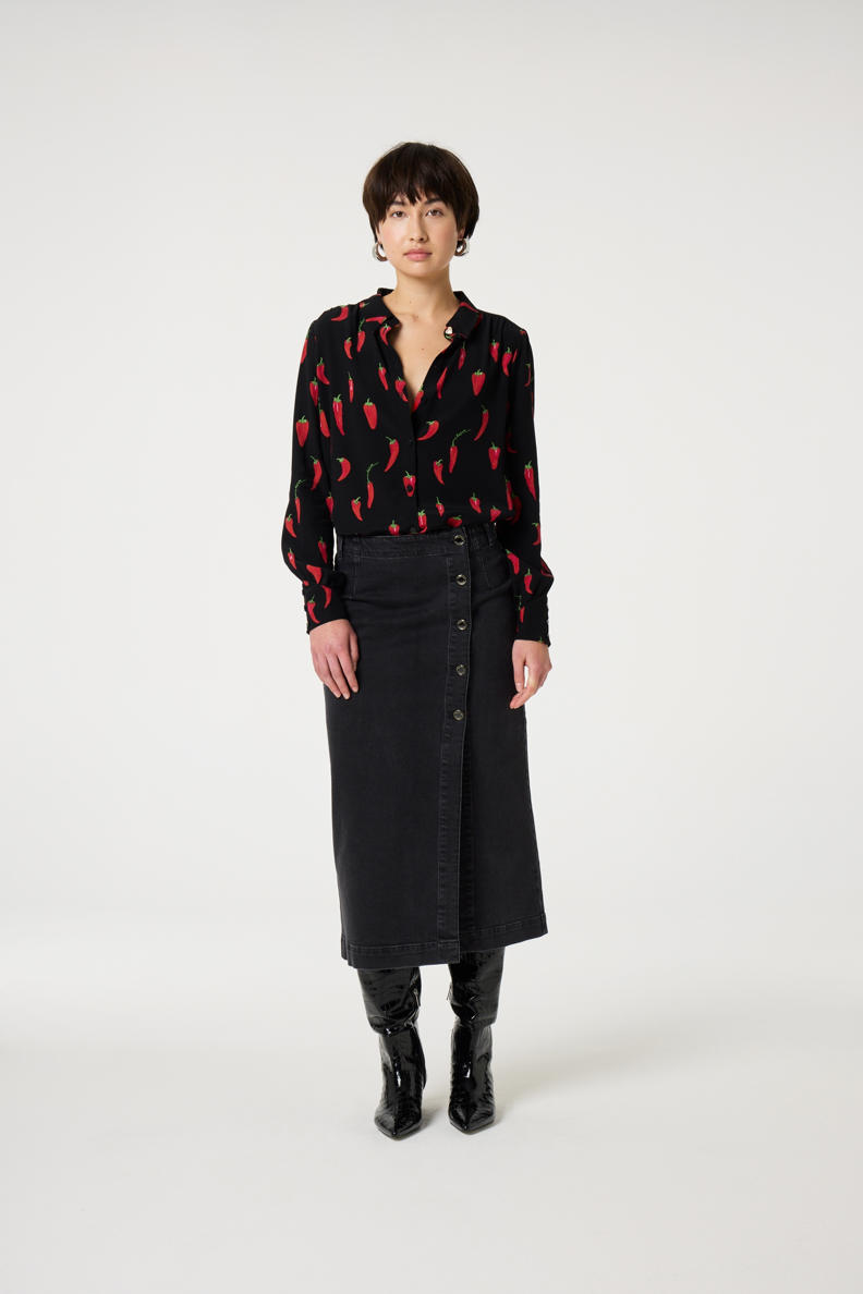CHEFCHAOUEN BLACK BLOUSE