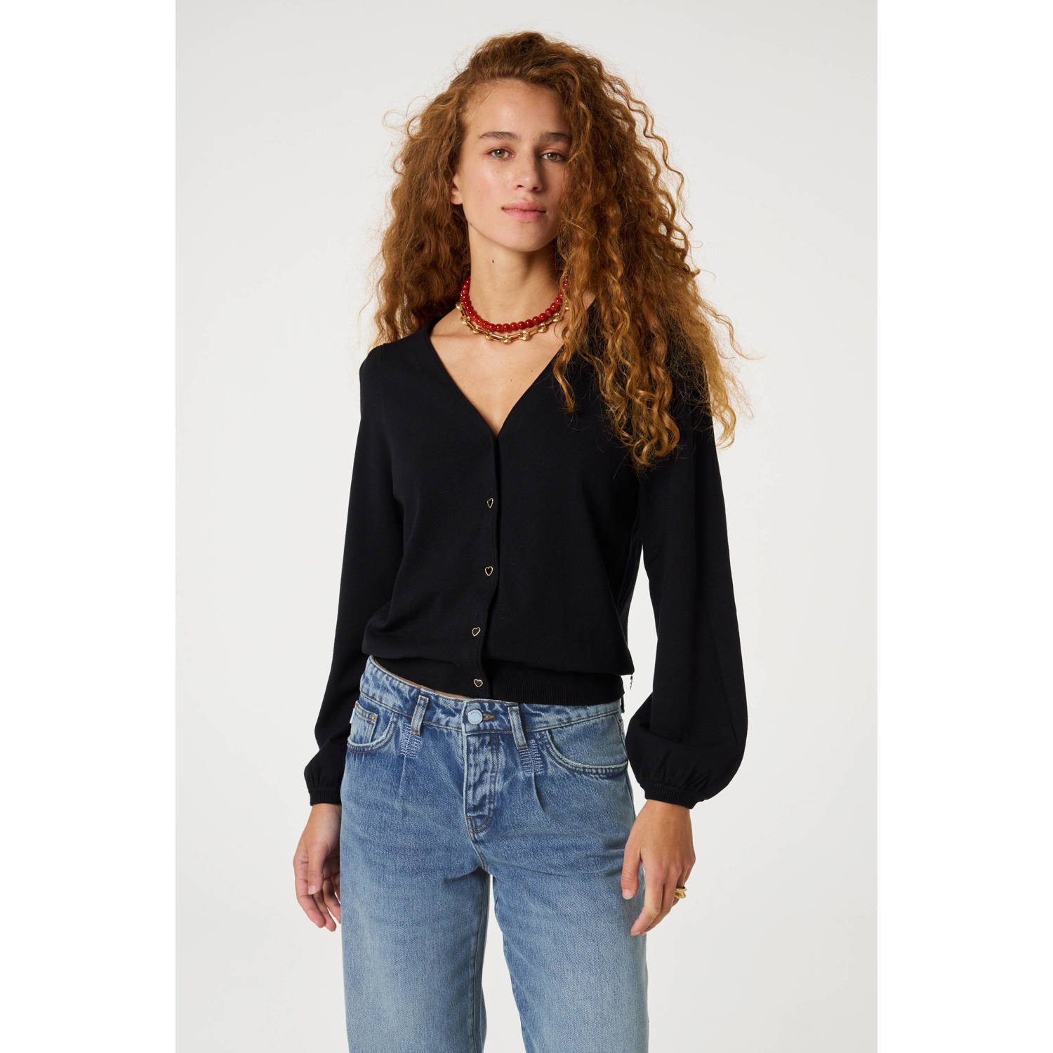Fabienne Chapot Molly V-Neck Cardigan Black Dames