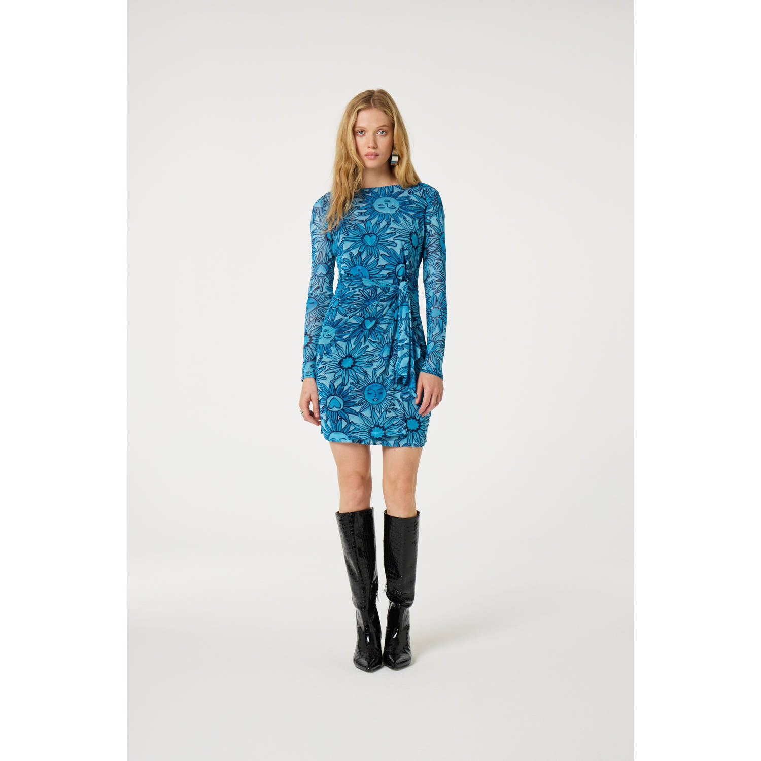 Fabienne Chapot wikkel- overslagjurk blauw