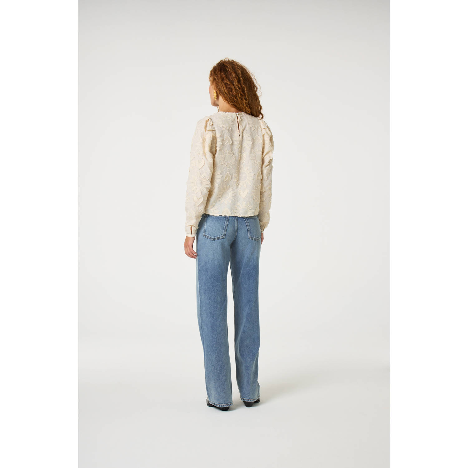 Fabienne Chapot blousetop antiek cremewit broderie