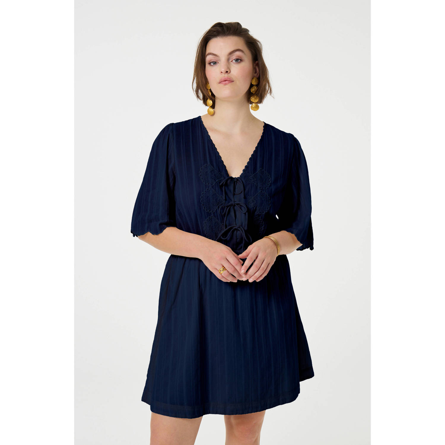 Fabienne Chapot zomerjurk donkerblauw