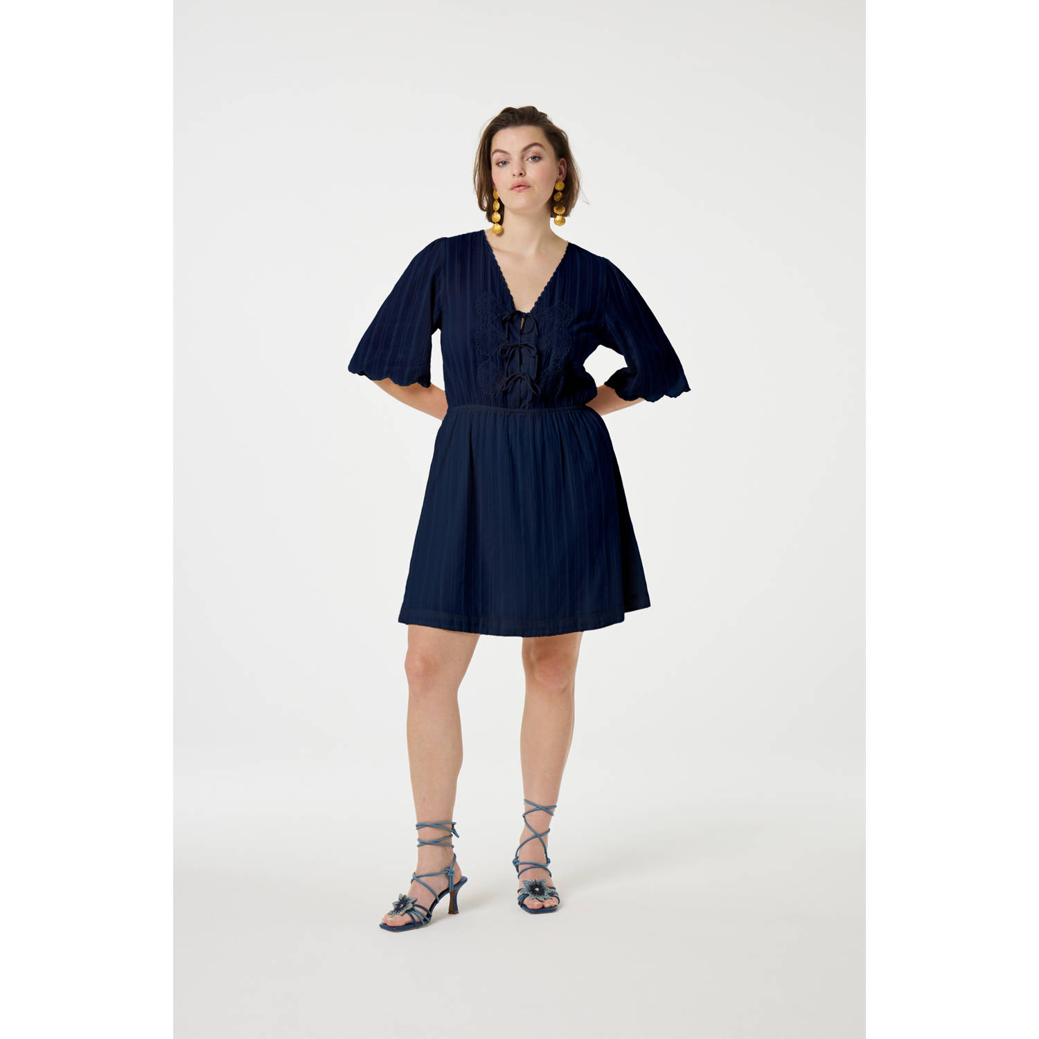 Fabienne Chapot zomerjurk donkerblauw