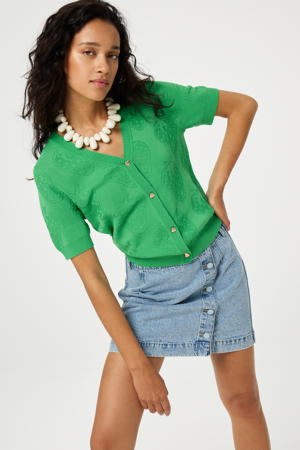 gebreid vest groen