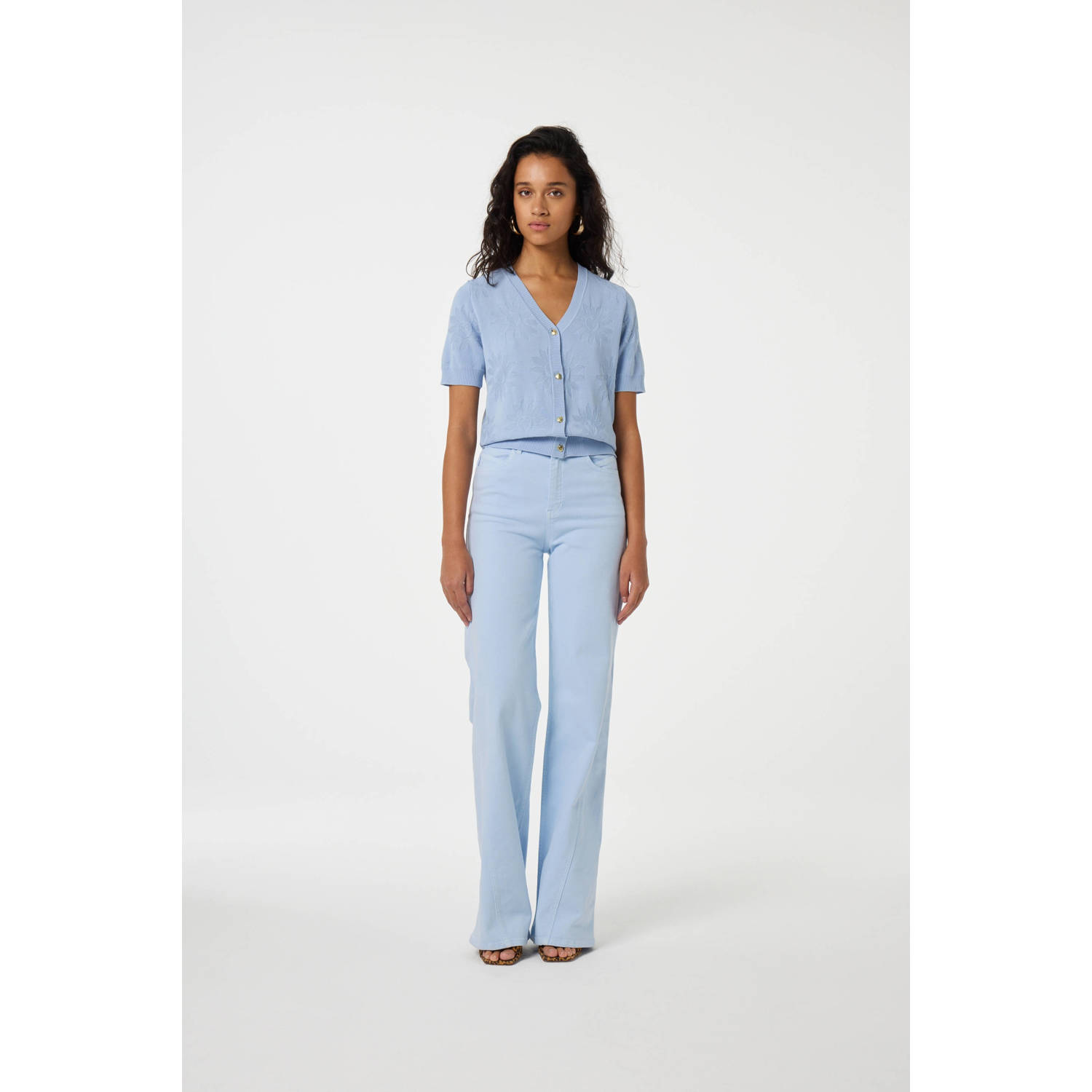 Fabienne Chapot flared jeans lichtblauw