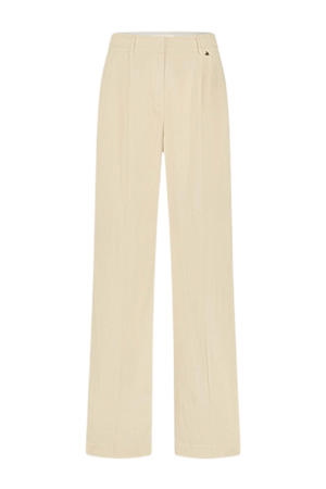 straight regular waist casual broek ecru