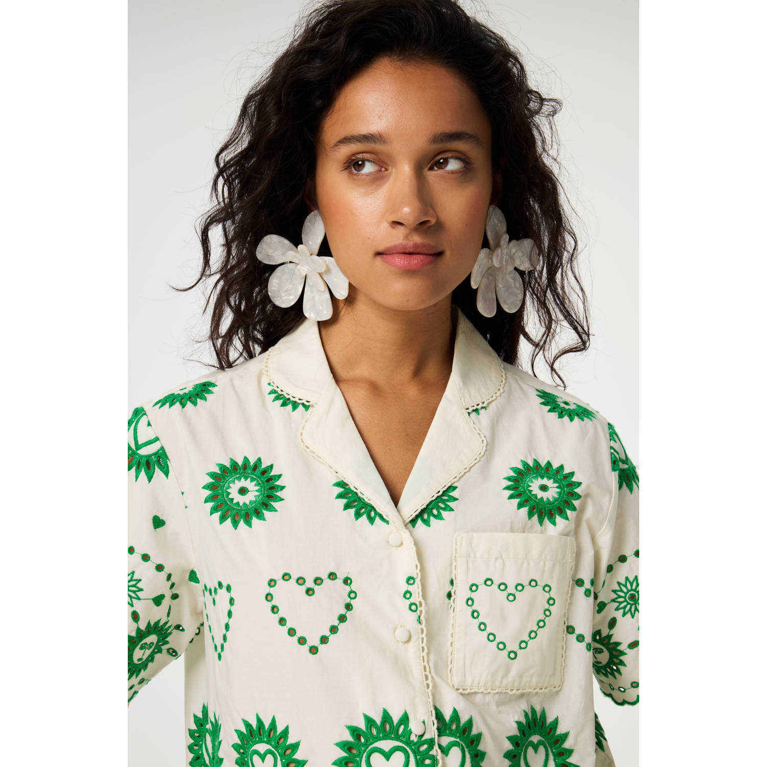 Fabienne Chapot blouse wit broderie