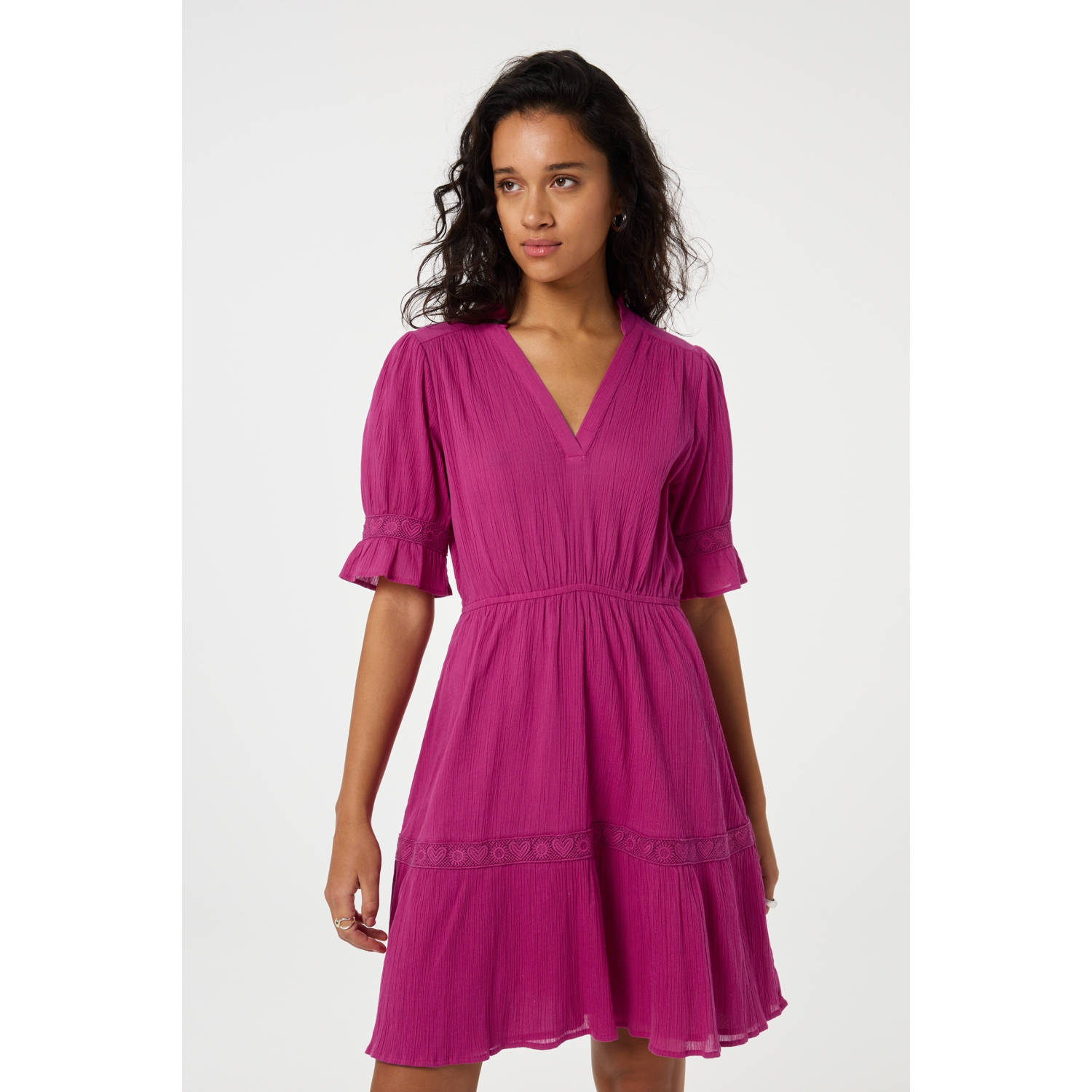Fabienne Chapot zomerjurk broderie roze