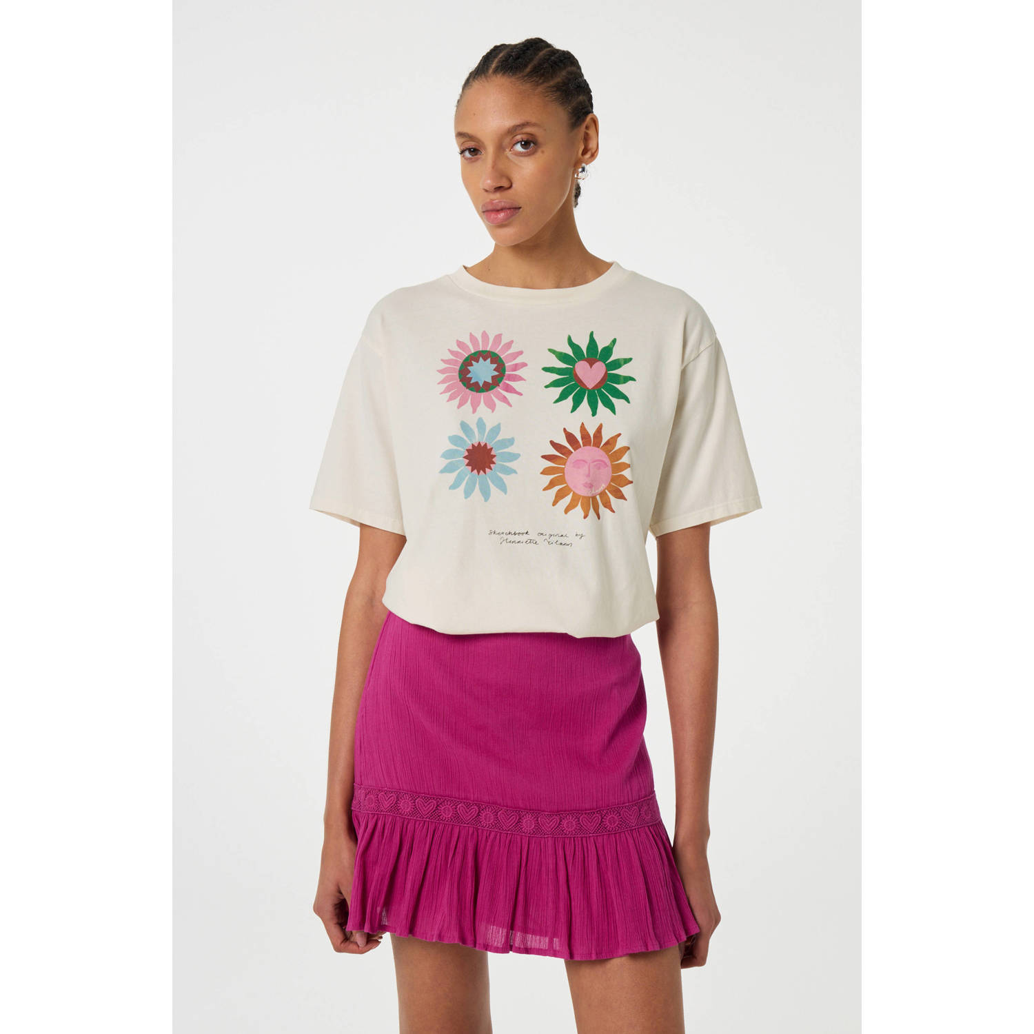Fabienne Chapot korte rok roze
