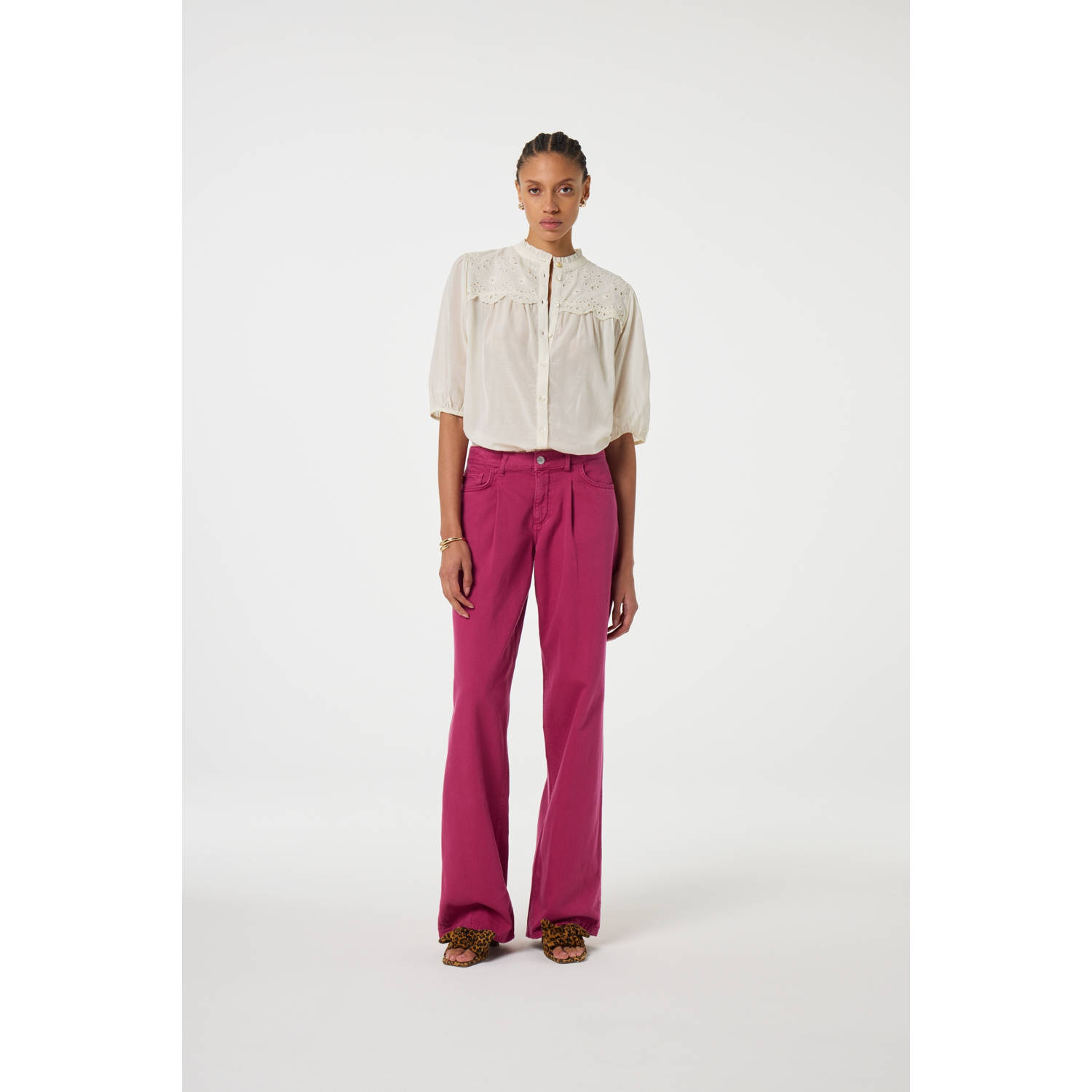 Fabienne Chapot blouse wit broderie