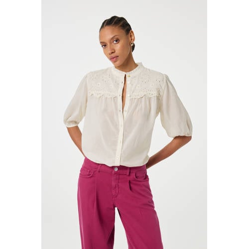 Fabienne Chapot blouse wit broderie afbeelding