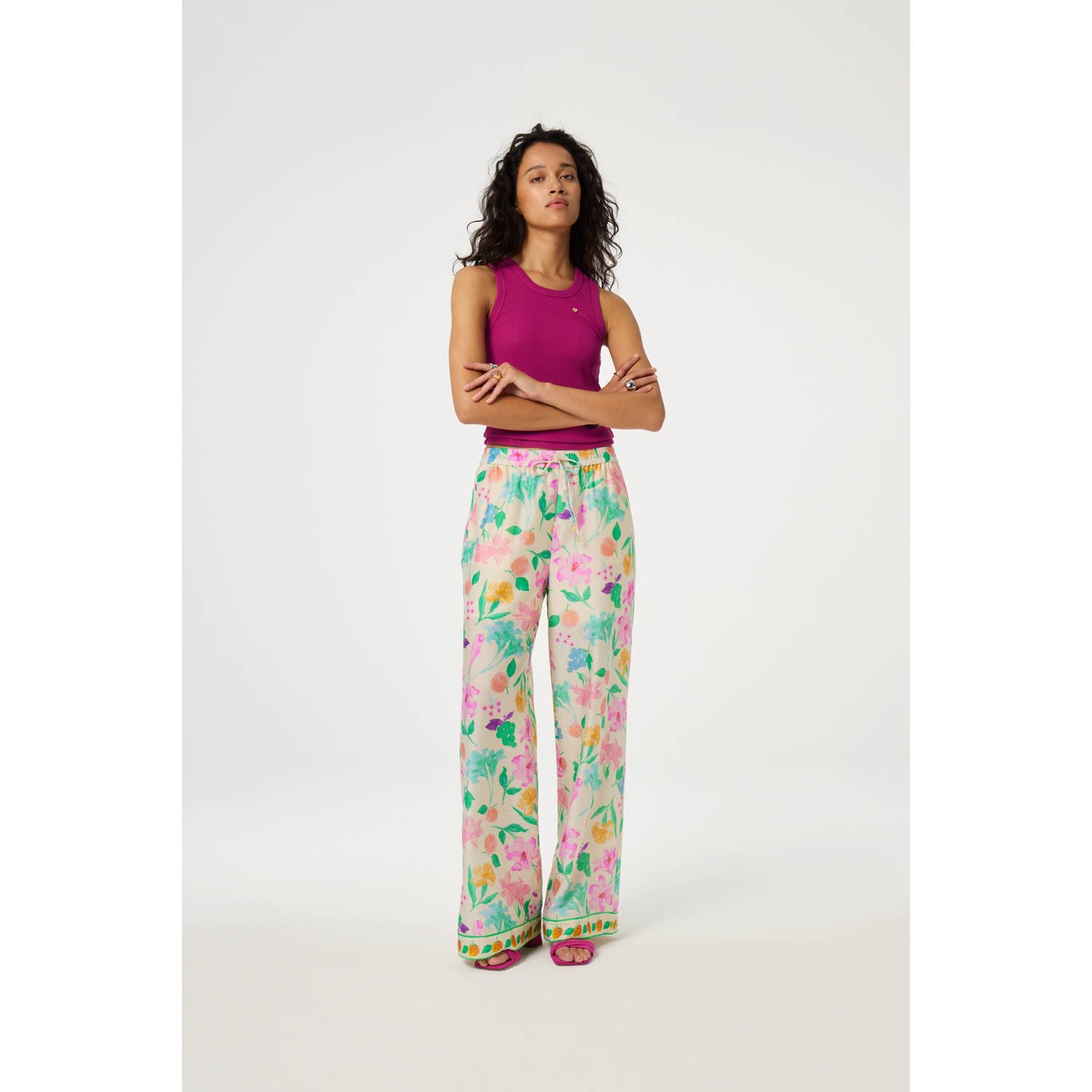 Fabienne Chapot broek crème multi