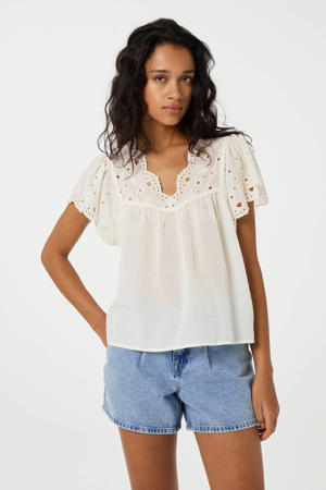 blousetop wit broderie