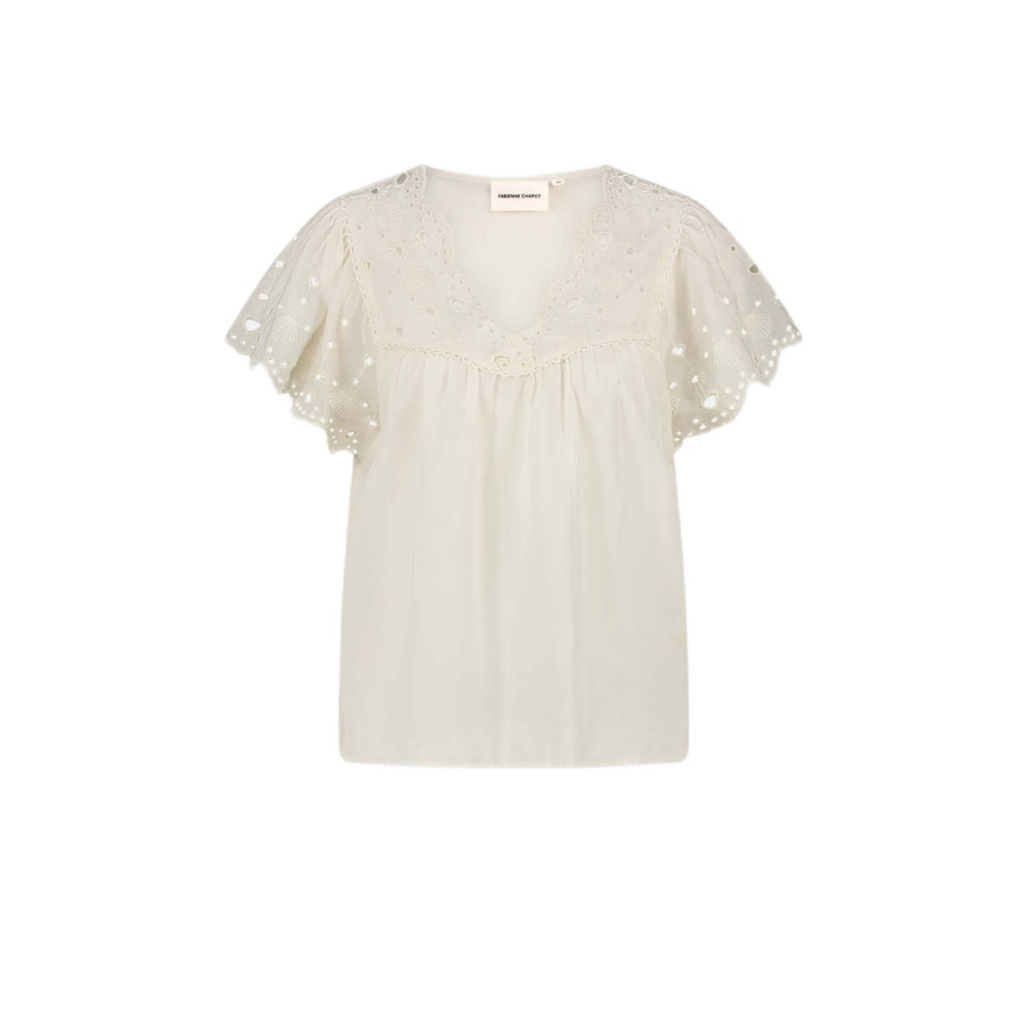 Fabienne Chapot blousetop wit broderie