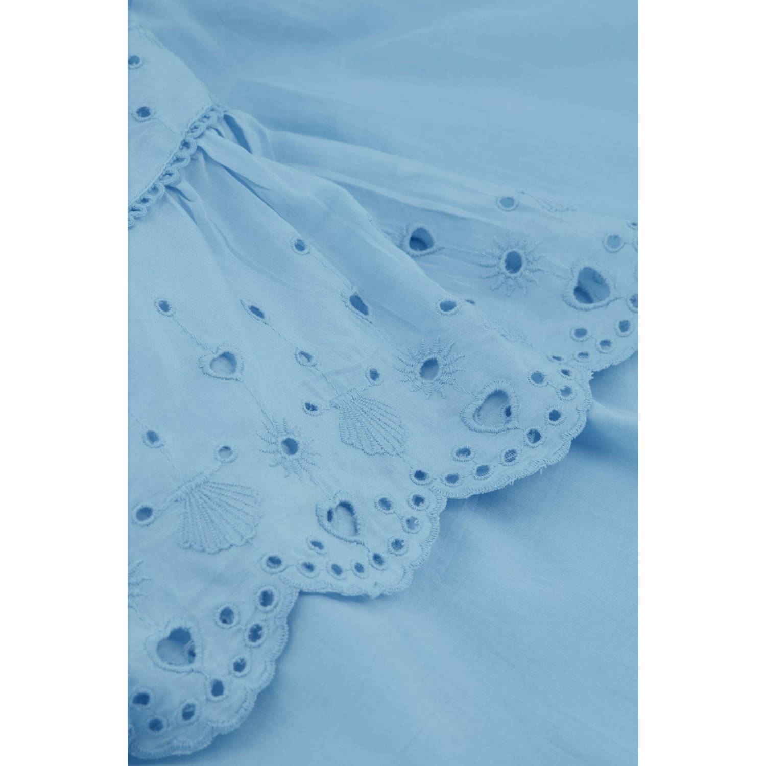 Fabienne Chapot blousetop blauw broderie