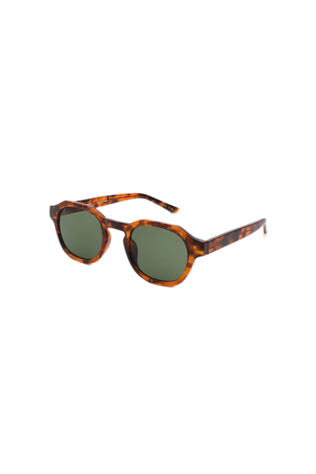 A.Kjaerbede zonnebril met tortoise print Zan bruin