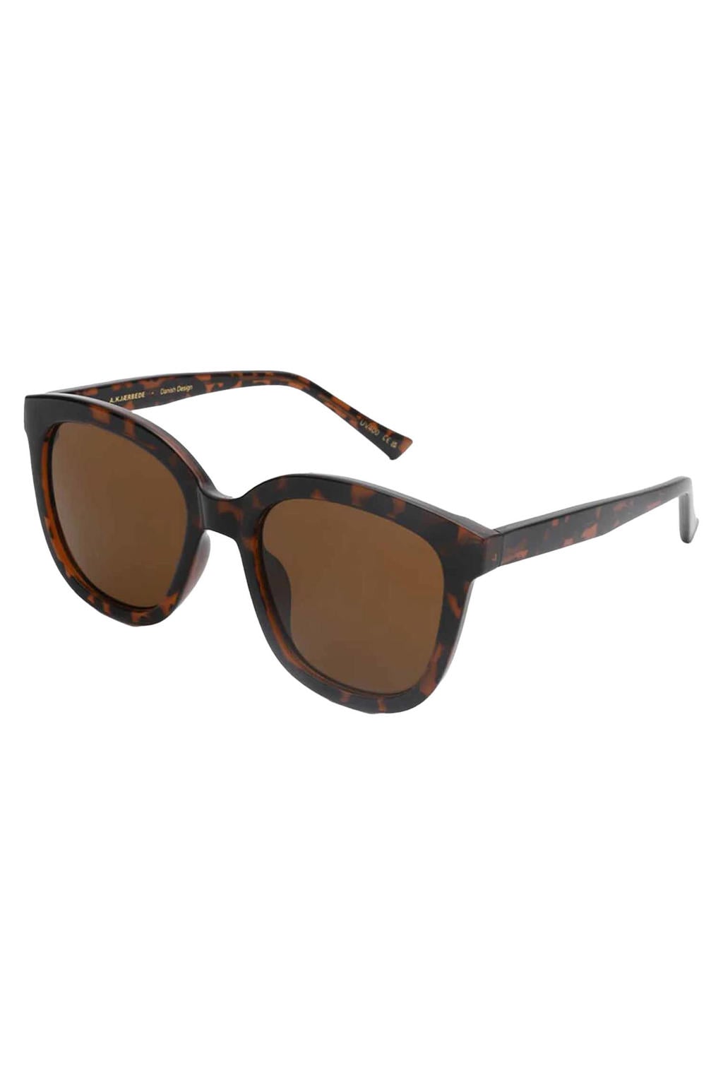 A.Kjaerbede zonnebril met tortoise print Billy bruin