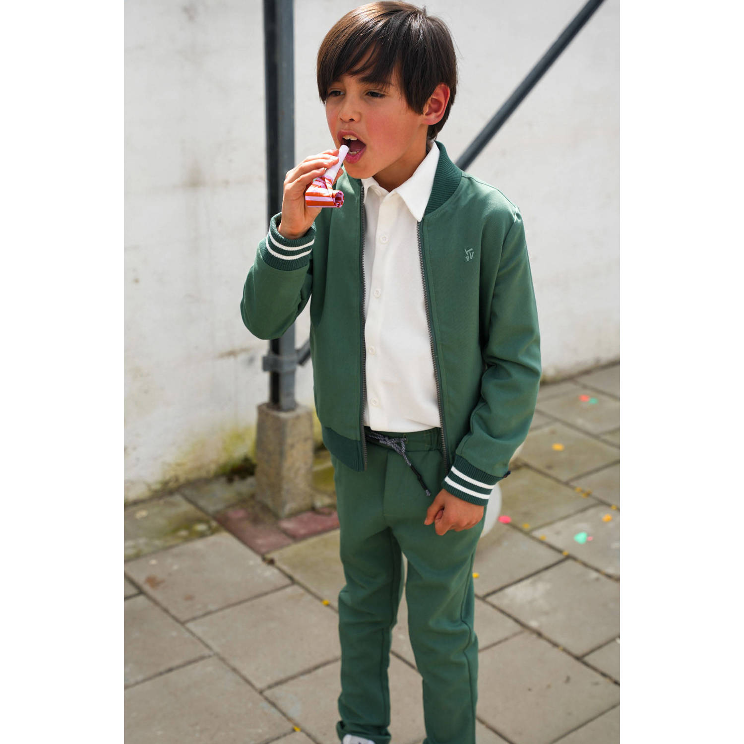 TYGO & vito regular casual broek groen