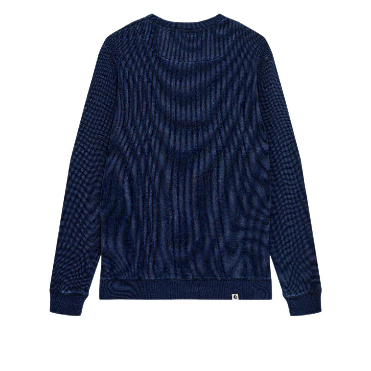 Anerkjendt sweater met textuur donkerblauw