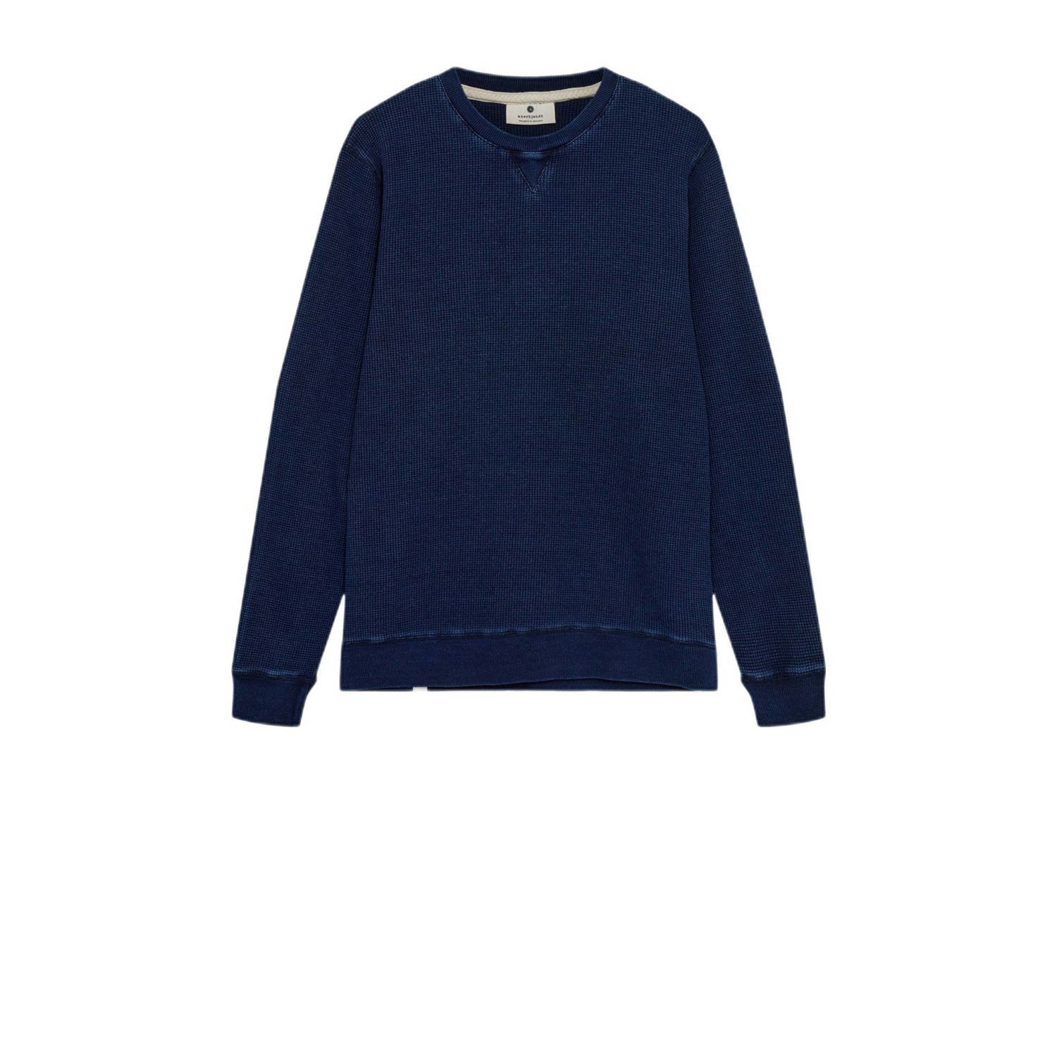 Anerkjendt sweater met textuur donkerblauw