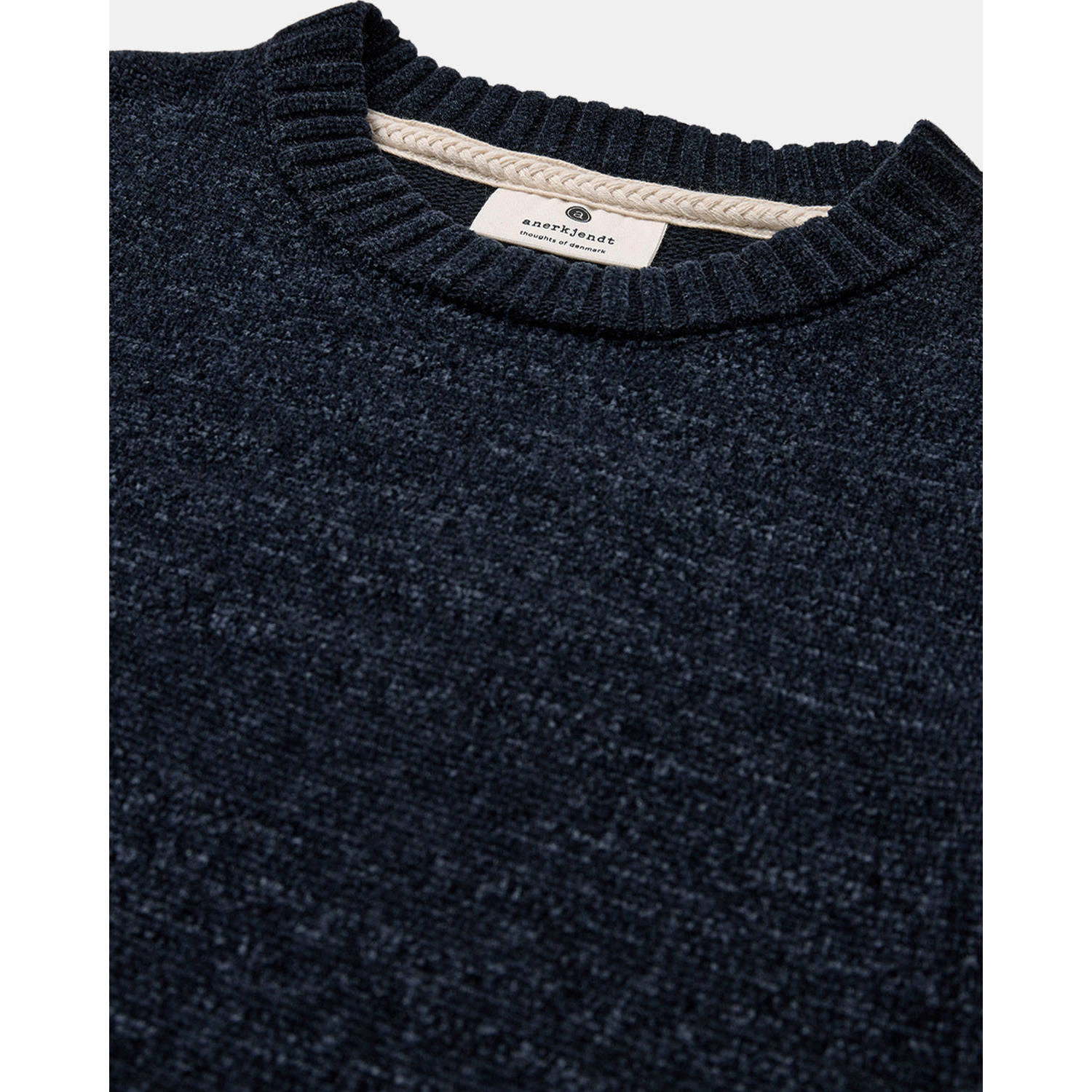Anerkjendt trui donkerblauw grof gebreid