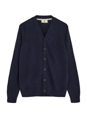 vest fijn gebreid donkerblauw