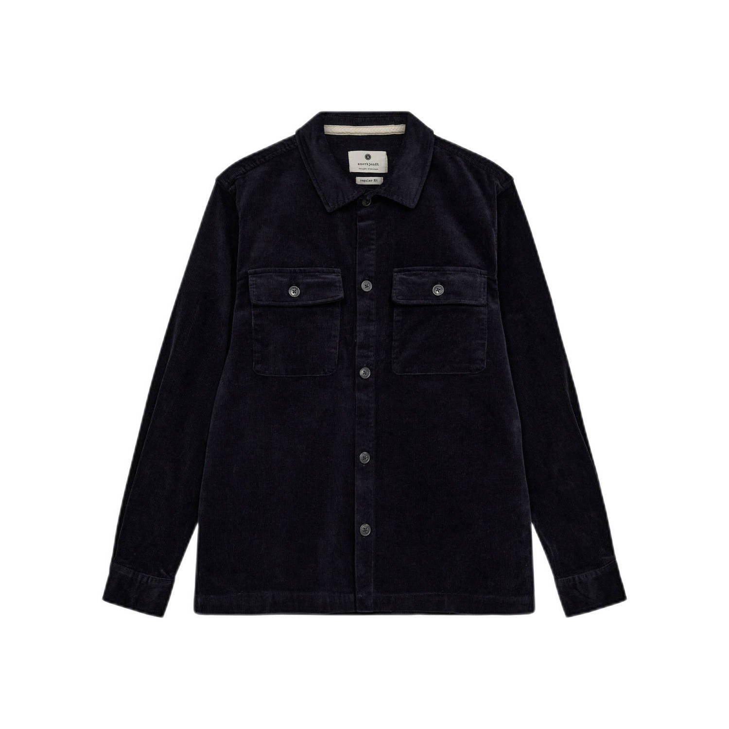 ANERKJENDT Heren Overhemden Akoscar Cord Overshirt Blauw