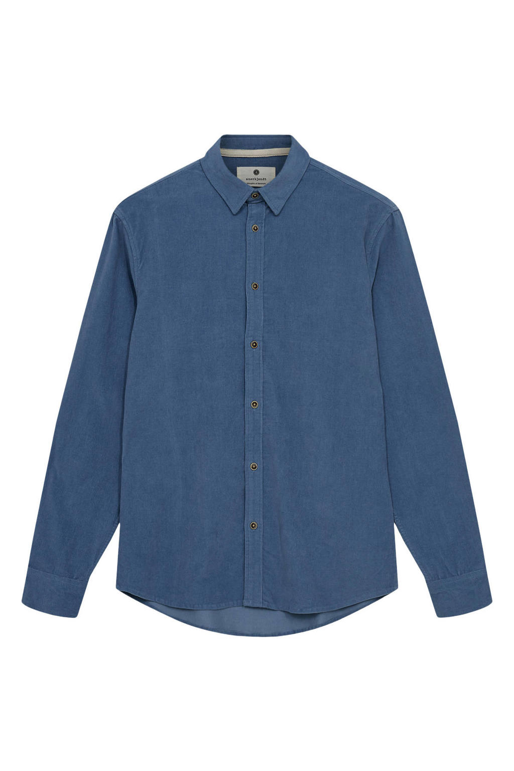 Anerkjendt corduroy casual overhemd blauw