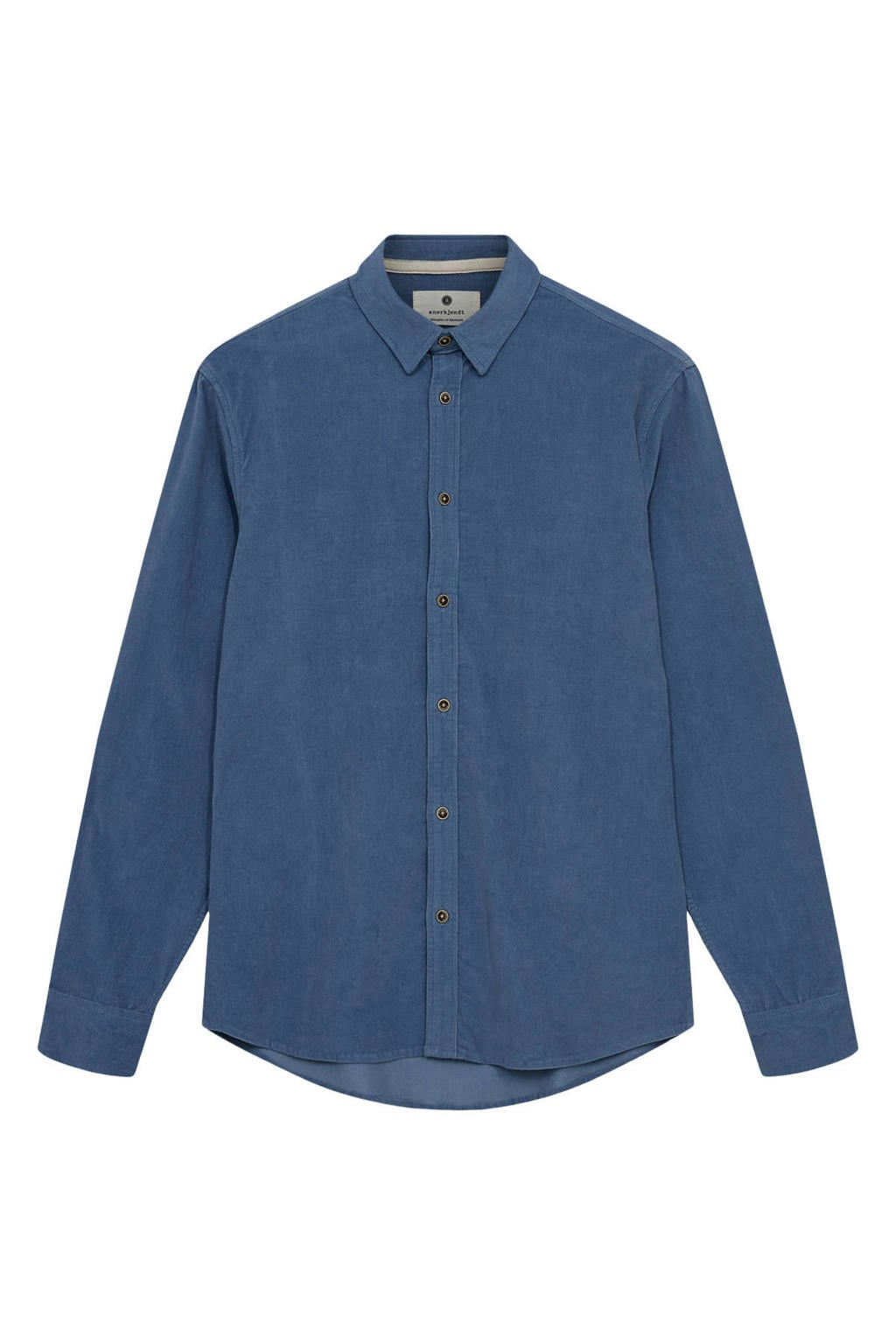 Anerkjendt corduroy casual overhemd blauw