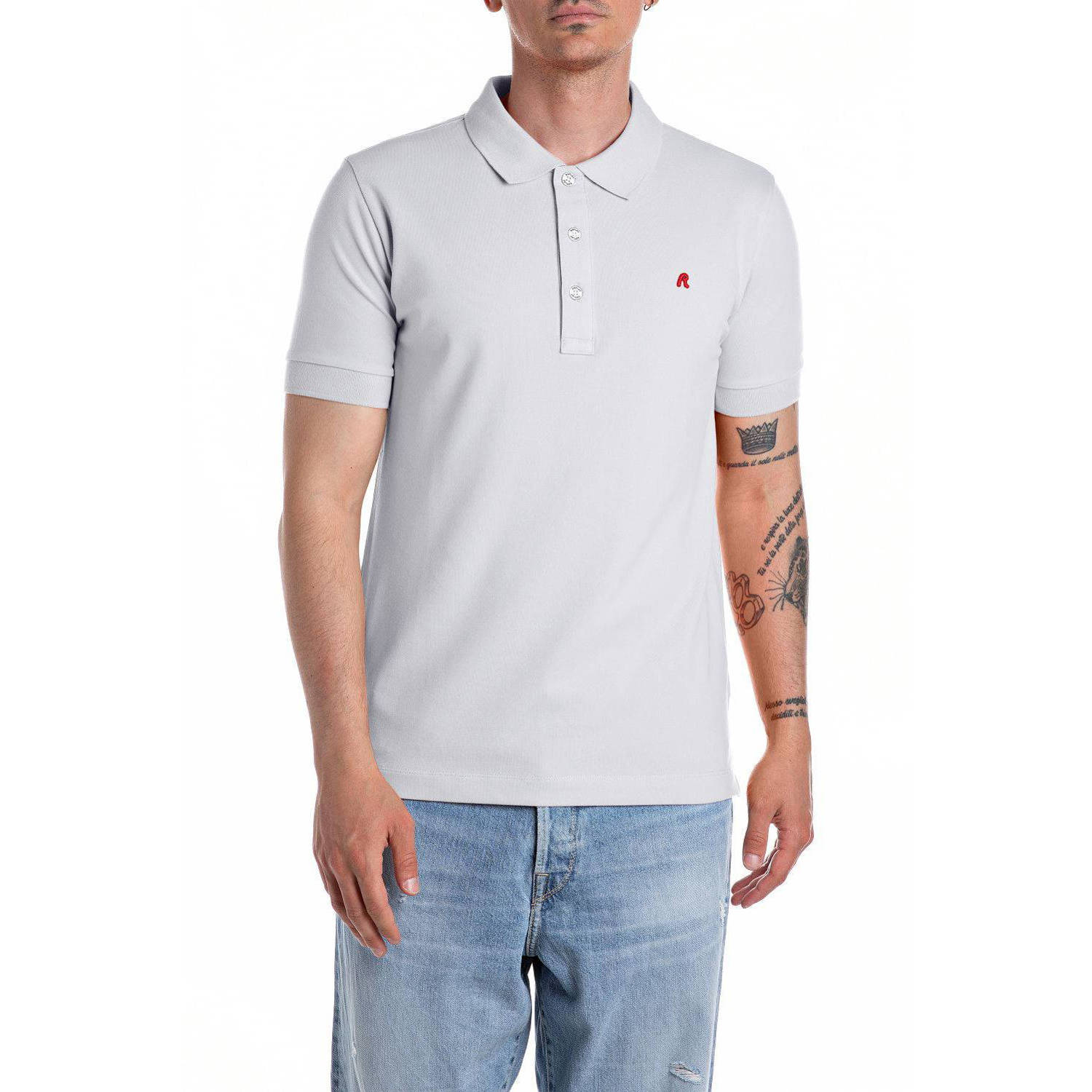 REPLAY regular polo wit