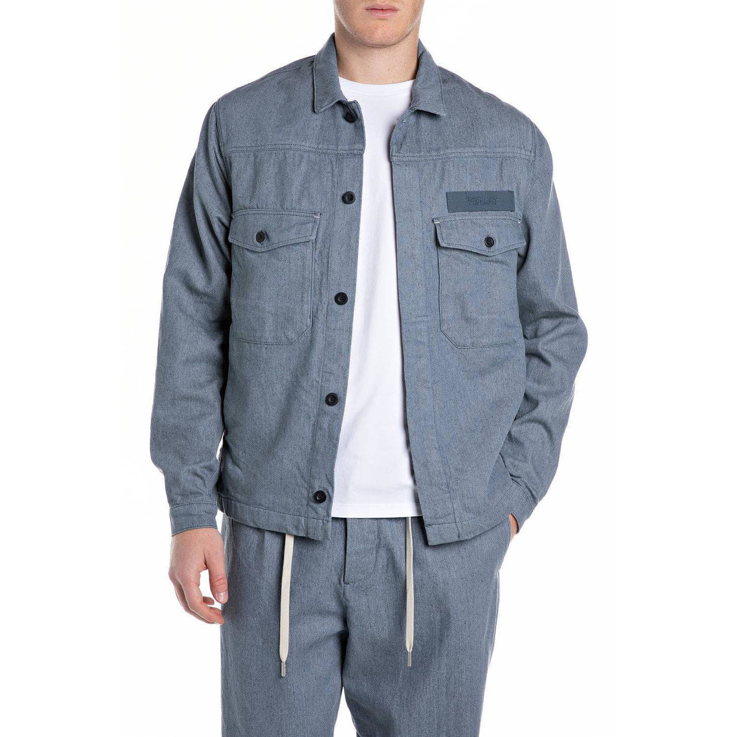 REPLAY overshirt blauw