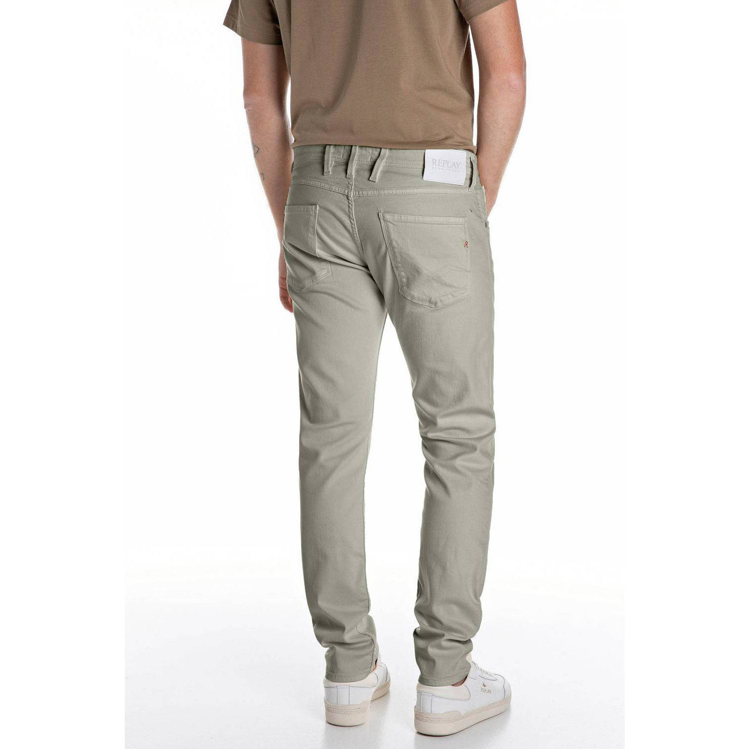 REPLAY ANBASS slim fit jeans light sage green
