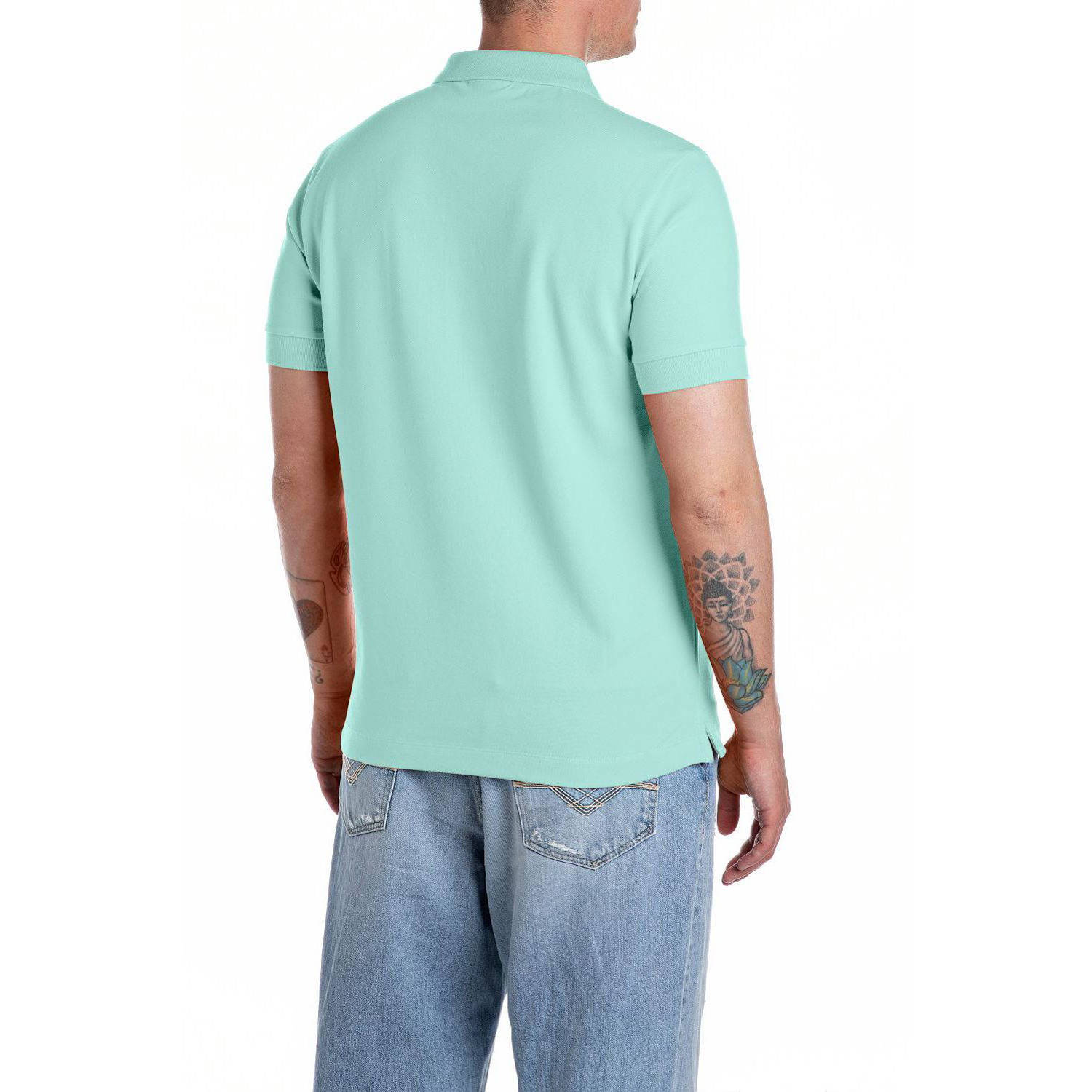 REPLAY regular polo mintgroen