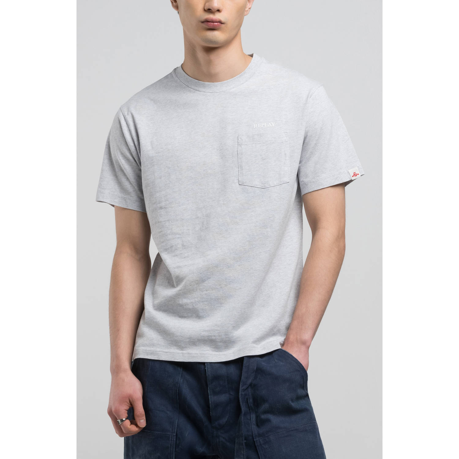 REPLAY T-shirt lichtgrijs