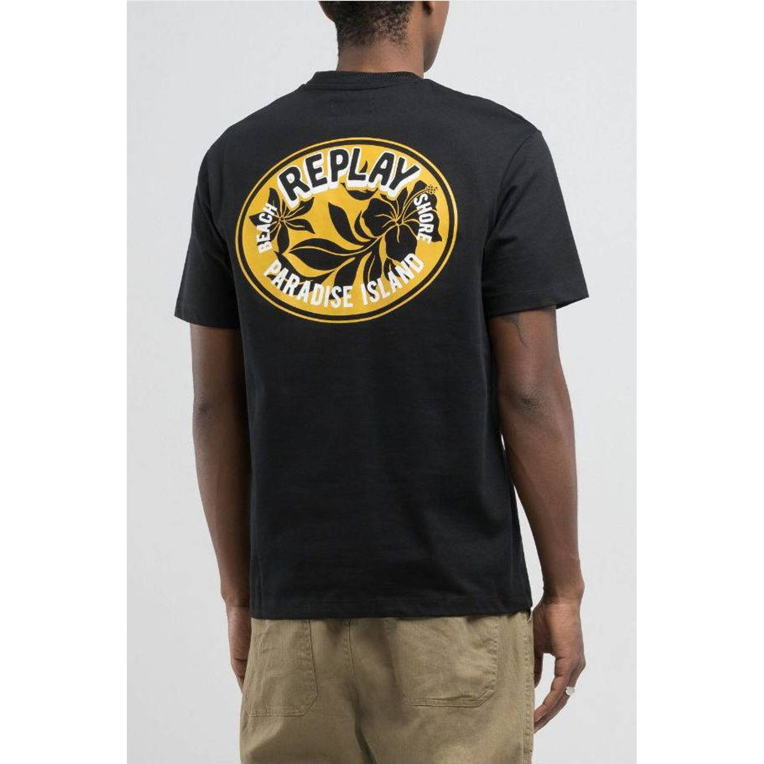 REPLAY T-shirt zwart
