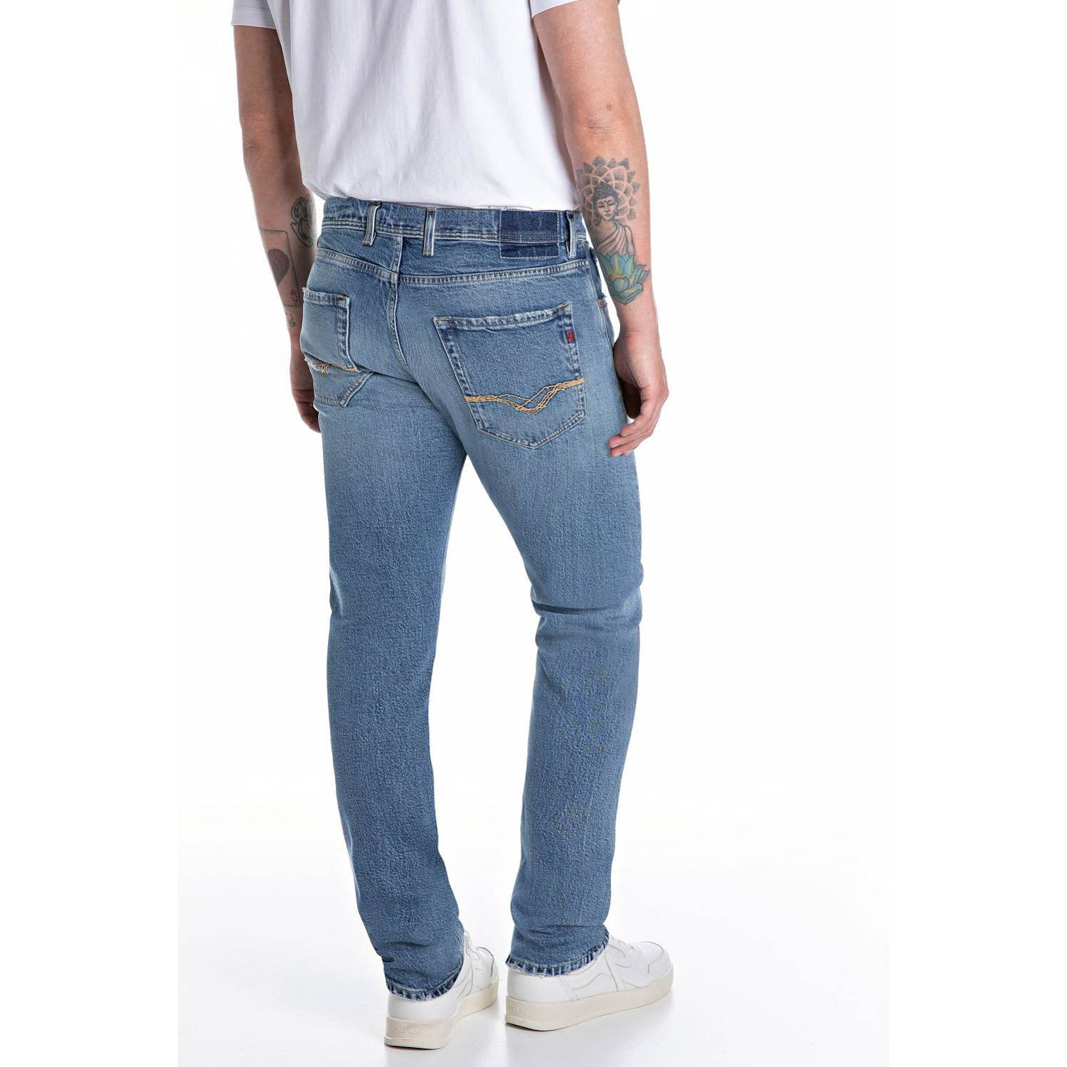 REPLAY GROVER straight leg jeans medium blue