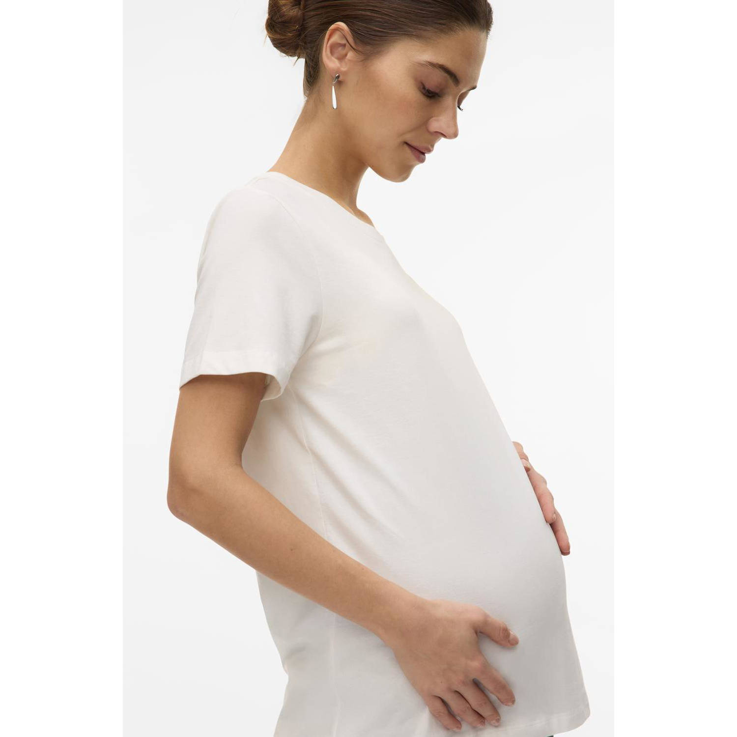 MAMALICIOUS zwangerschaps T-shirt set van 2 zwart wit
