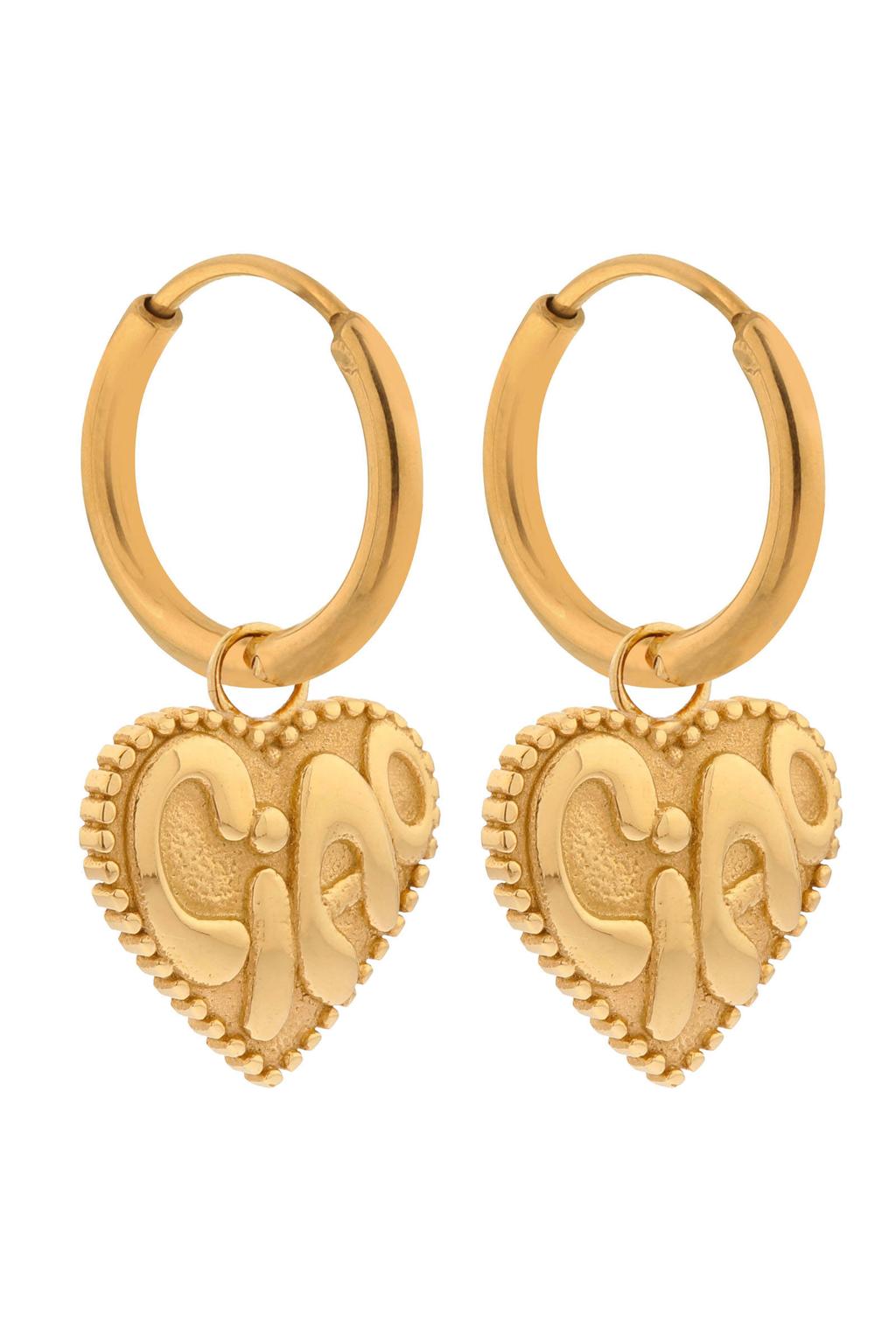Label Kiki gold plated oorbellen Ciao Bella Hoops