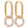 Label Kiki gold plated oorbellen Oval Orange Hoops
