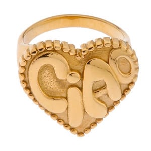 gold plated ring Ciao Bella goudkleurig