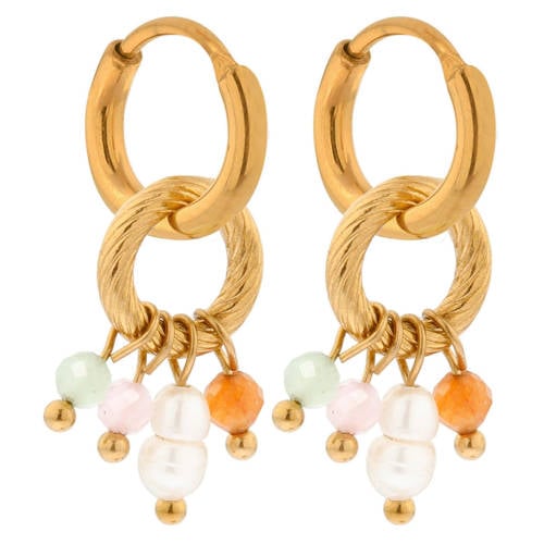 Label Kiki gold plated oorbellen Viva Colore afbeelding