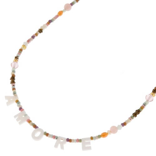 Label Kiki gold plated ketting Amore Pastello afbeelding